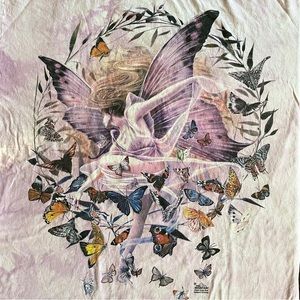 SOLD🧚🏼 The Mountain Vintage Y2K Butterfly Fairy Core Tie Dye T shirt 🧚🏼